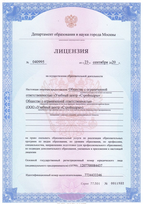 Лицензия 1